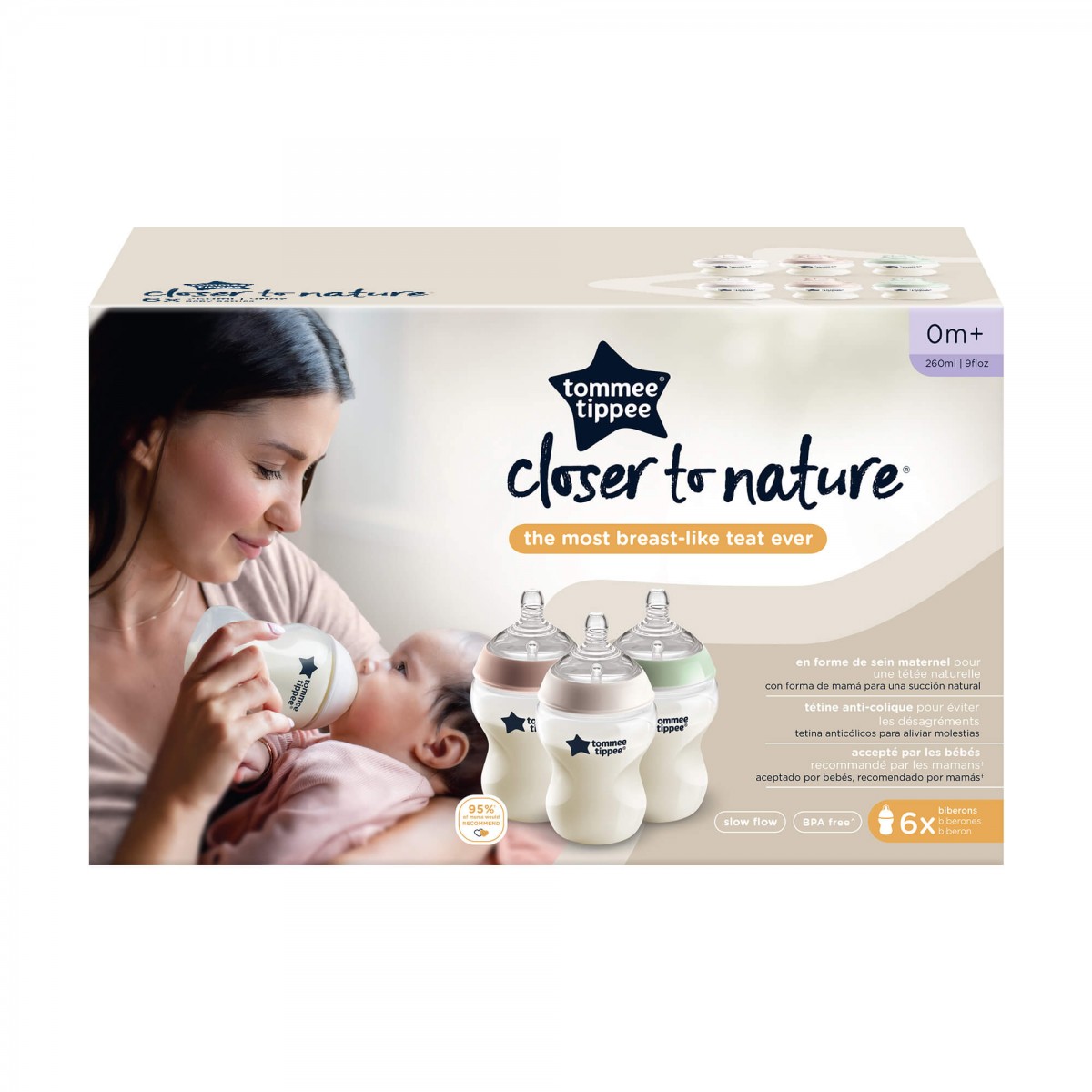 TOMMEE TIPPEE Tommee Tippee - 2 Tetines Closer to nature debit r