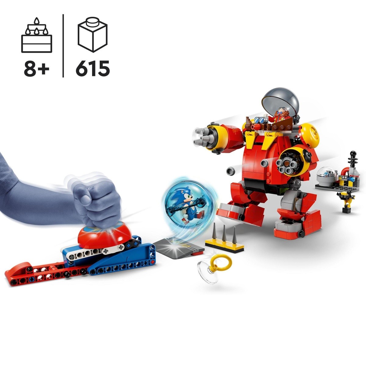 LEGO Sonic The Hedgehog Sonic vs. Dr. Eggman's Death Egg Robot 76993 Sonic  Toy Building Set for 8 Year Old Gamers, with 6 Sonic Figures for Creative