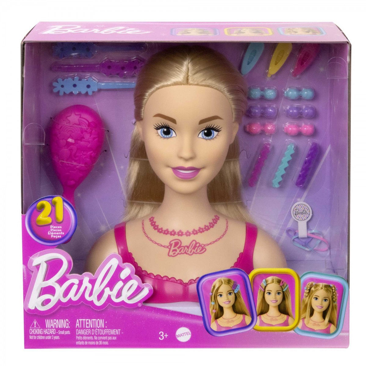  Barbie Fashionistas 8-Inch Styling Head, Brown Hair
