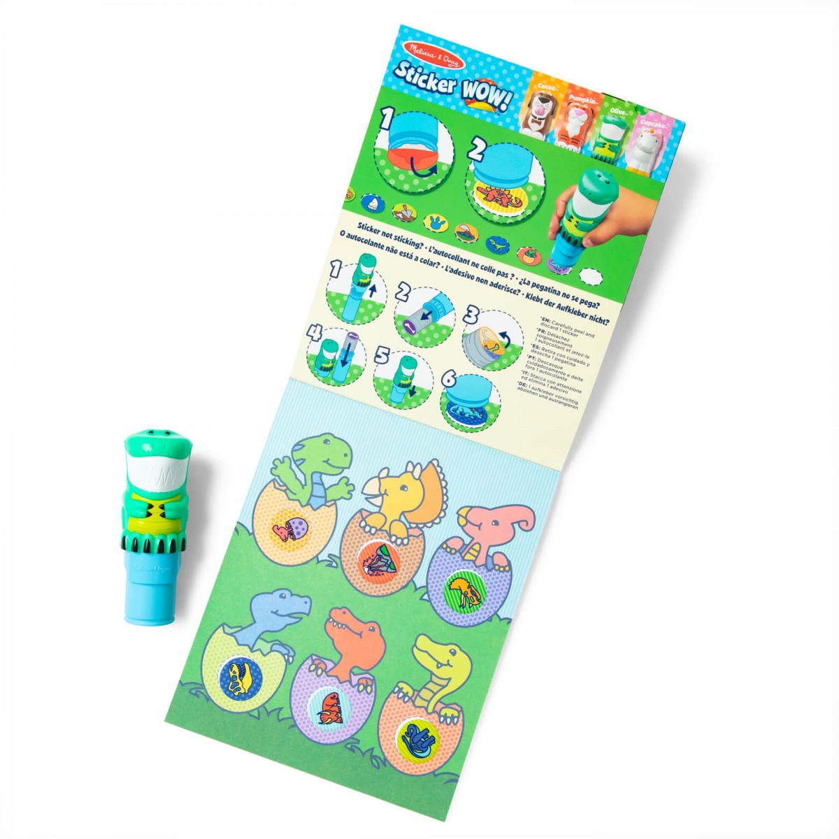 Melissa and Doug Sticker WOW! Dinosaur Sticker Stamper Activity Pad Set at  Toys R Us UK