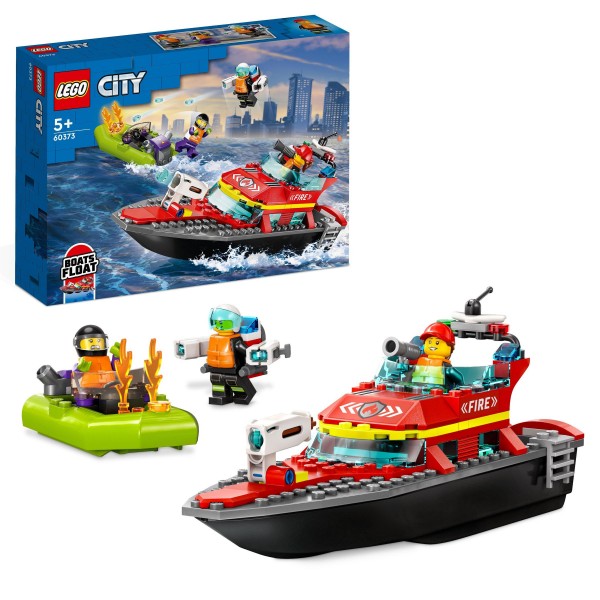 LEGO 60373 City Fire Rescue Boat Toy Building Set