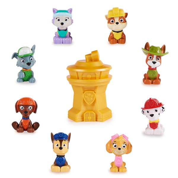 Paw Patrol 10th Anniversary 5.1cm Collectible Blind Box Mini Figure with Lookout Tower Container (Style May Vary)