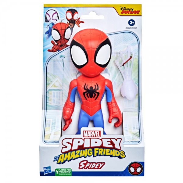 Marvel Spidey and His Amazing Friends Supersized Spidey 22.5-cm Action Figure, Pre-school Super Hero Toy for Children