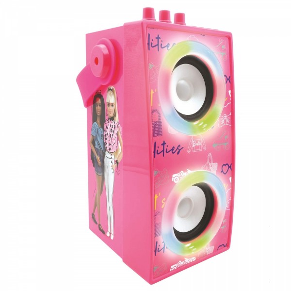 Barbie Trendy Portable Bluetooth Speaker with Microphone and Light Effects