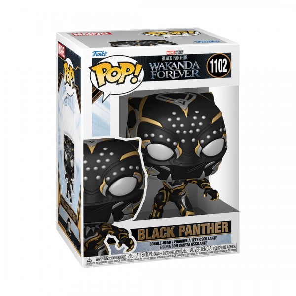 Funko POP! Marvel: Black Panther Wakanda Forver Black Panther Vinyl Collector Bobble Head Figure 1102