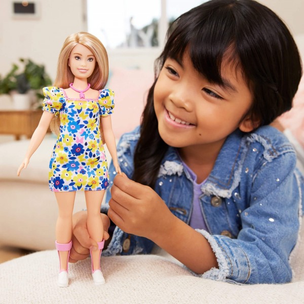 Barbie Fashionistas Doll with Down Syndrome in Floral Dress