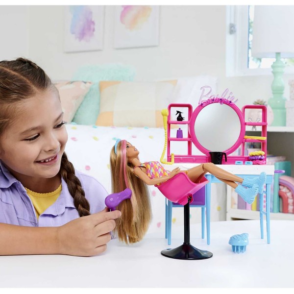 Barbie Totally Hair Salon Playset, Doll and Accessories