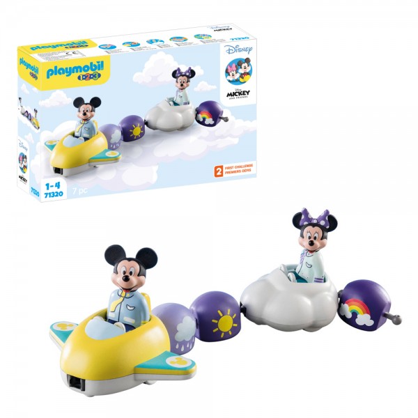 Playmobil 71320 1.2.3 and Disney Mickey's and Minnie's Cloud Ride Playset