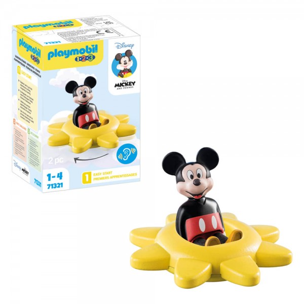 Playmobil 71321 1.2.3 and Disney Mickey's Spinning Sun with Rattle Feature Playset