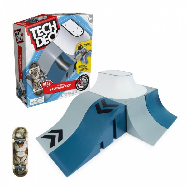 Tech Deck Speedway Hop, X-Connect Park Creator, Customisable and Buildable Ramp Set with Exclusive Fingerboard Toy