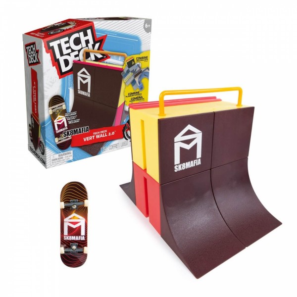 Tech Deck Vert Wall 2.0, X-Connect Park Creator, Customisable and Buildable Ramp Set with Exclusive Fingerboard Toy