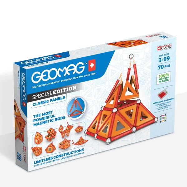 Geomag Classic Panels 70 Piece Magnetic Building Playset