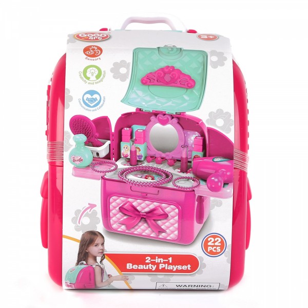 Good Art 22 Piece 2-in-1 Beauty Backpack Playset