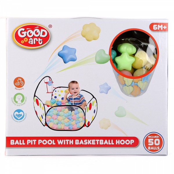 Good Art Play Tent Ball Pit with Mini Basketball Hoop