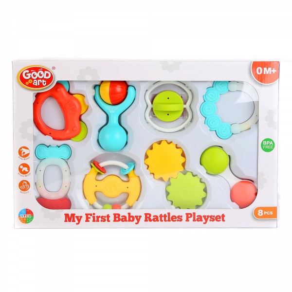 Good Art My First Baby Rattles 8 Piece Playset
