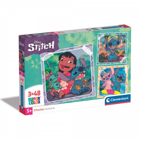 Stitch 3x48 piece puzzle