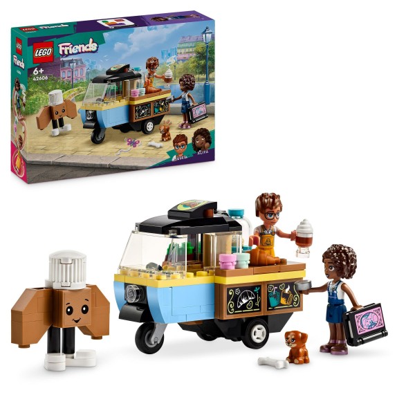 LEGO 42606 Friends Mobile Bakery Food Cart Toy Vehicle Set