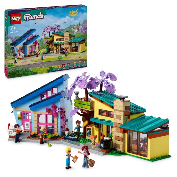 LEGO 42620 Friends Olly and Paisley's Family Houses Toy Set