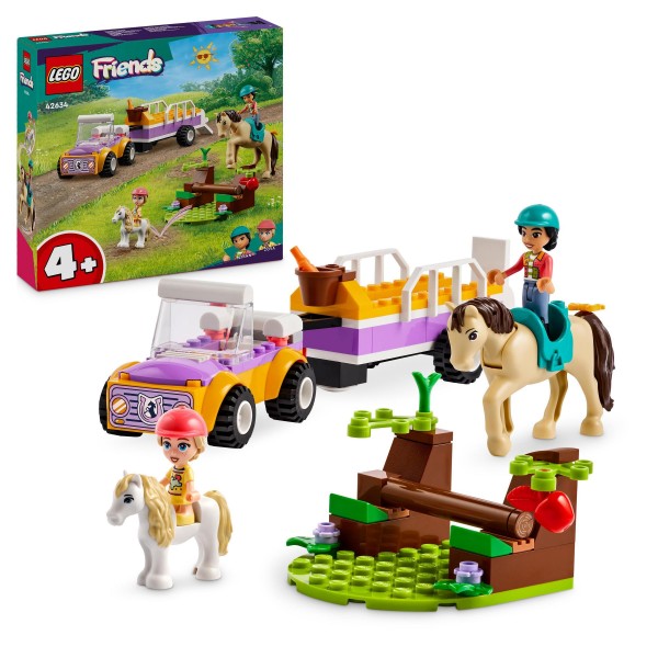 LEGO 42634 Friends Horse and Pony Trailer Animal Toys Set