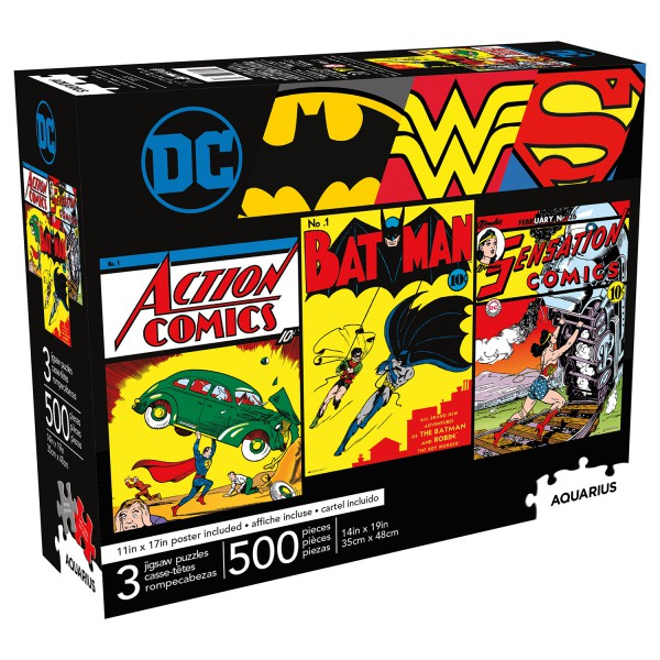 DC Comics: 3 x 500-Piece Puzzles