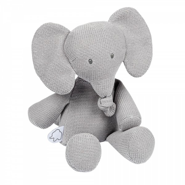 Nattou Tembo Cotton Knitted Musical Elephant 28cm Grey
