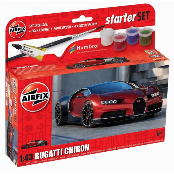 Airfix Small Starter Set Bugatti Chiron Model Kit