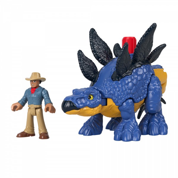 Imaginext Jurassic World Stegosaurus Dinosaur and Dr Grant Figure