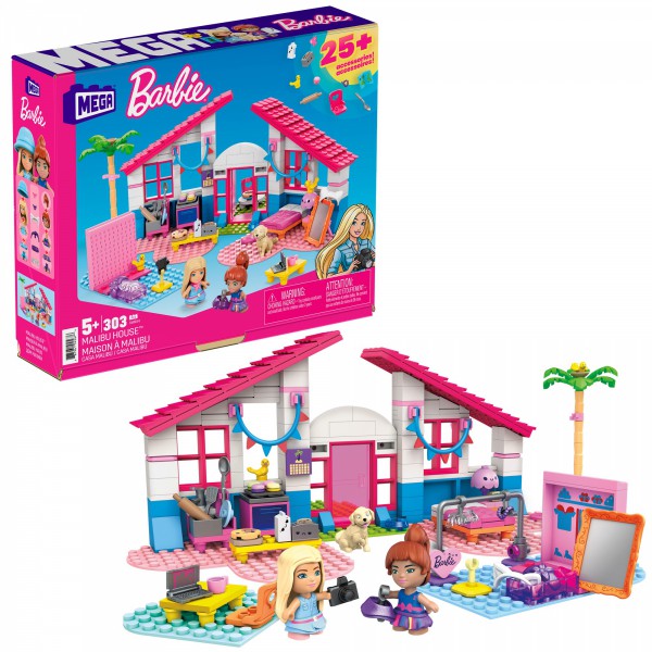 Mega Bloks Barbie Malibu House Building Set and Figures