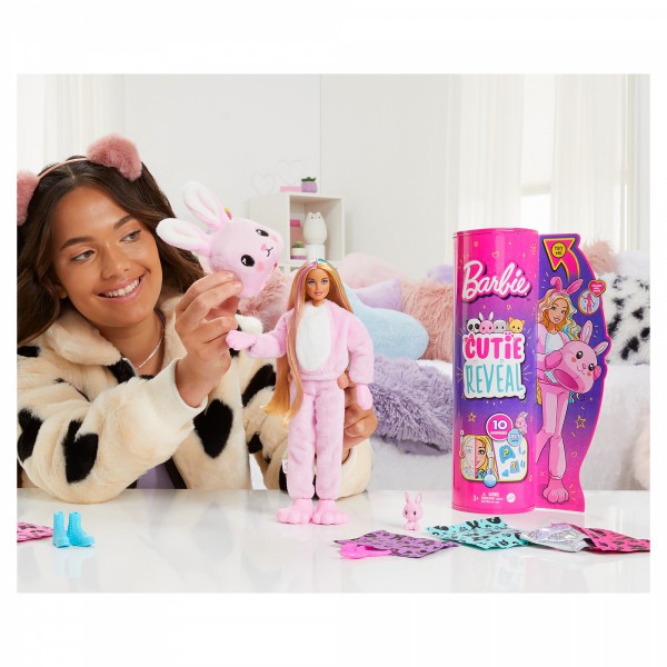 Barbie Cutie Reveal Doll with Bunny Soft Toy Costume
