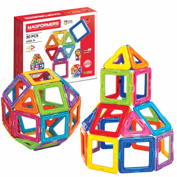 Magformers 30 Piece Colour Play Magnetic Building Set