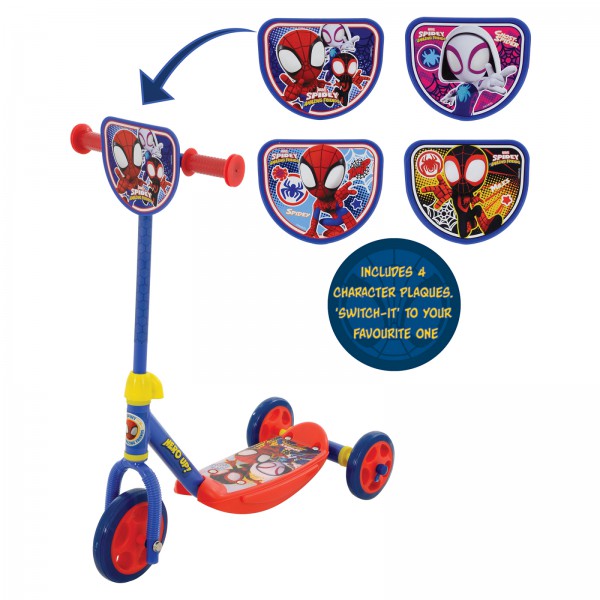 Spidey and his Amazing Friends Switch It Multi Character Tri Scooter