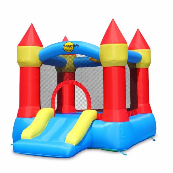 Happy Hop Castle Bouncer with Slide and Hoop