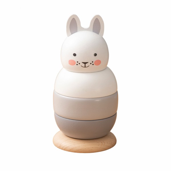 Rosa and Bo Bunny Wooden Stacking Toy