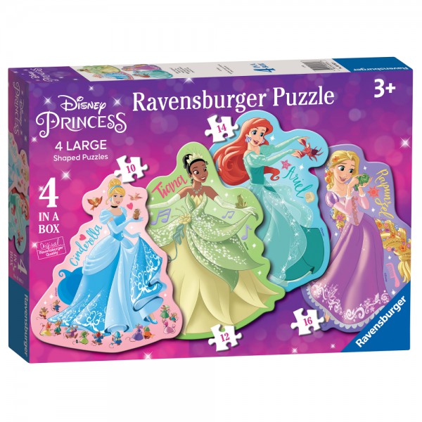 Ravensburger Disney Princess 4 large shaped puzzles (10,12,14,16 piece)