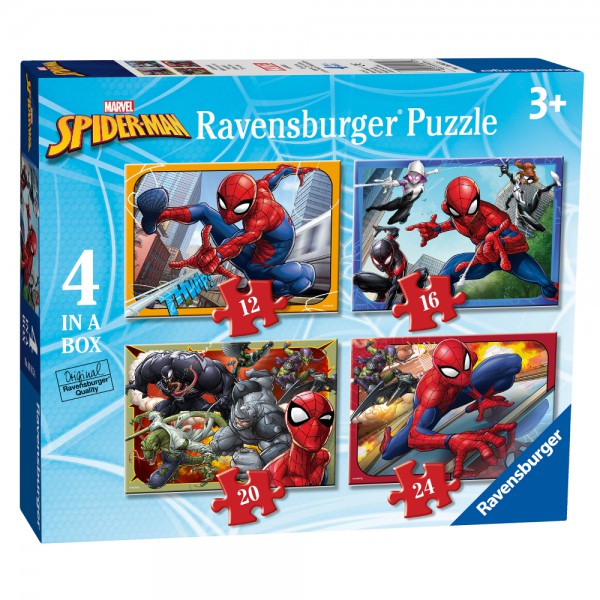 Ravensburger Spiderman 4 puzzles in a box (12, 16, 20, 24 piece)