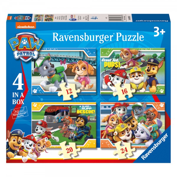 Ravensburger Paw Patrol 4 puzzles in a box (12, 16, 20, 24 piece)
