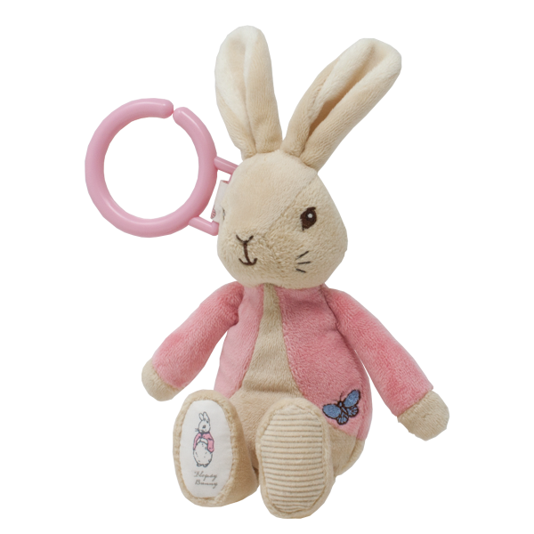 The World Of Peter Rabbit Flopsy Bunny Attachable Jiggle Soft Toy