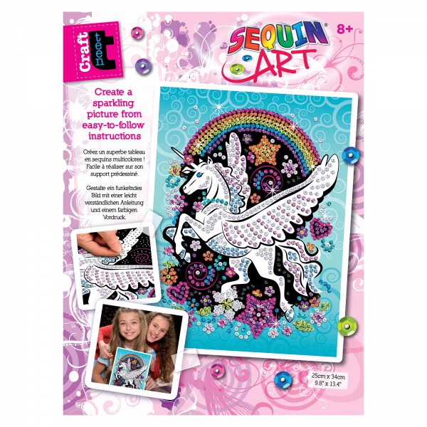 Sequin Art Craft Teen Winged Unicorn Kit