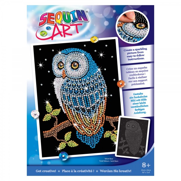 Sequin Art Night Owl Art Kit