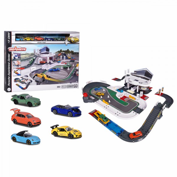 Majorette Creatix Porsche Experience Centre Playset with 5 Cars