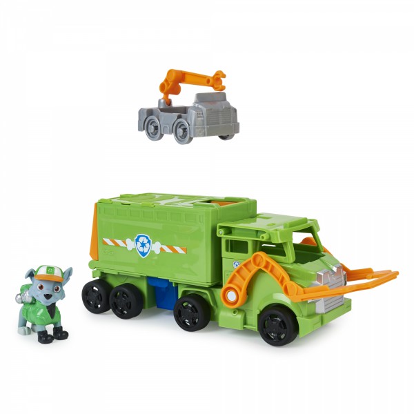 PAW Patrol, Big Truck Pup's Rocky Transforming Toy Trucks with Collectible Action Figure