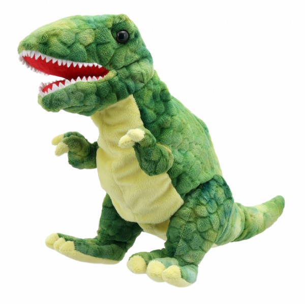Green T-Rex Dinosaur Full-Bodied Hand Puppet