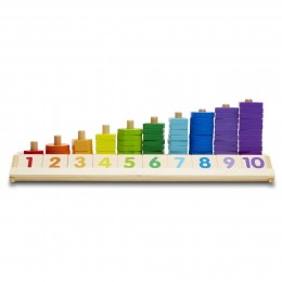 Melissa & Doug Wooden Counting Shape Stacker