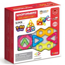 Magformers Challenge 14 Piece Advanced Magnetic Construction Set