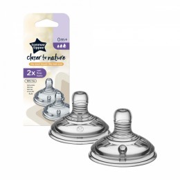 Tommee Tippee Closer to Nature Vari Flow Teats- Pack of 2
