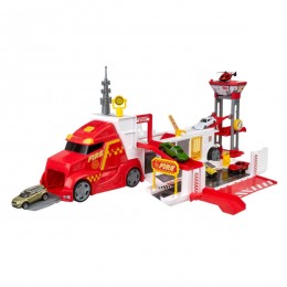 Speed City Transforming Fire Command Transporter Truck Playset