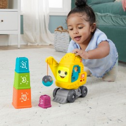 Fisher-Price Count and Stack Push-Along Crane Stacking Toy