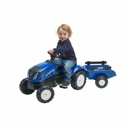 New Holland Tractor with Trailer and Opening Bonnet