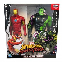 Iron Man and Venomised Hulk Action Figure 2 Pack