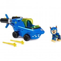 Paw Patrol Aqua Pups Chase Transforming Shark Vehicle with Collectible Action Figure